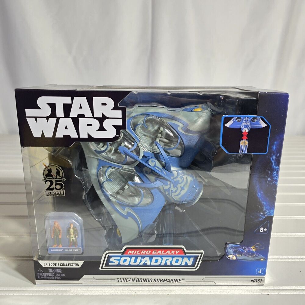 NIB Star Wars Micro Galaxy Squadron Gungan Bongo Submarine & Mini Figure Set
